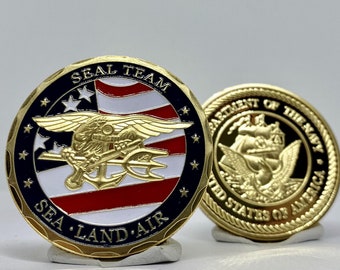 Gold USA army SEAL coin american coin concept, memorable coin, military gift, department of defence United States of America