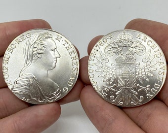 Maria Theresia 1 Taler Silbermünze aus Österreich um 1780 REPLIKA 1780 Silbermünzen