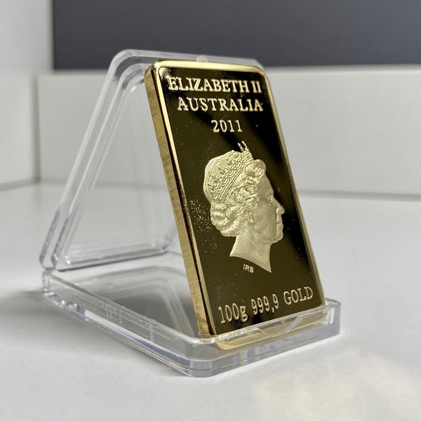 Gold plated Australian Bar 1OZ REPLICA goldplated gold bullion