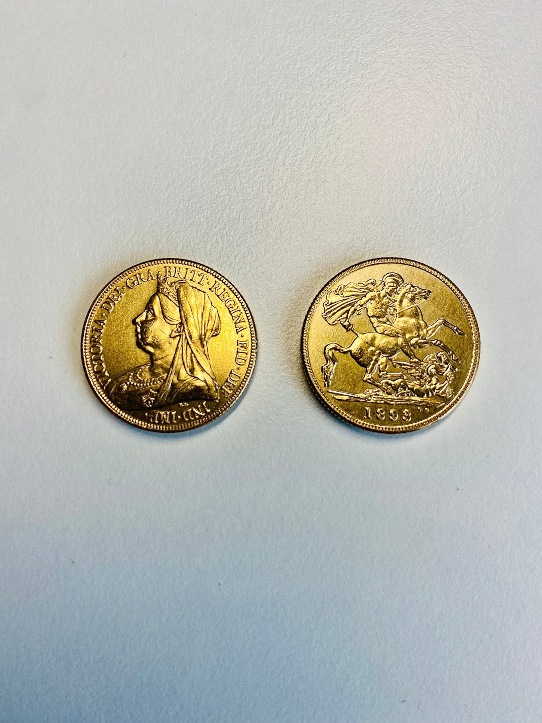 Gold Coin, Full Sovereign Gold Plated Coin Queen Victoria Regina