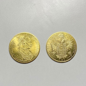Franz Joseph I Austrian 4 Ducat gold plated coin REPLICA 1pcs golden austrian empire coin image 4