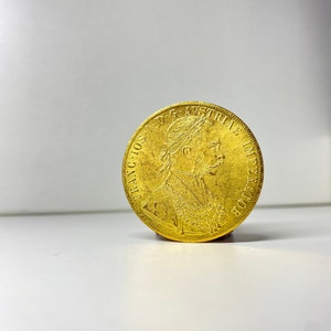 Franz Joseph I Austrian 4 Ducat gold plated coin REPLICA 1pcs golden austrian empire coin image 2