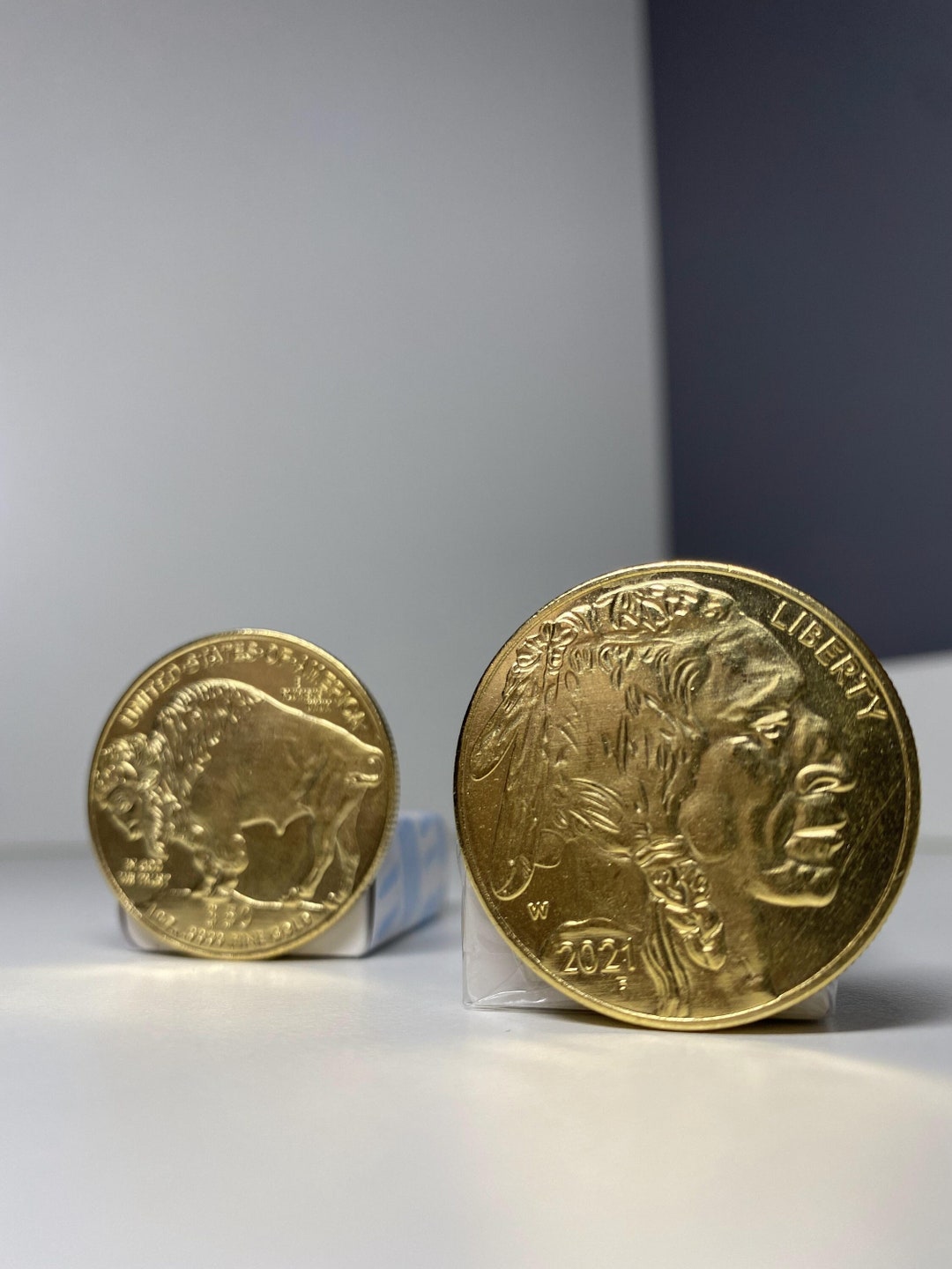 Gold Plated American Buffalo 1 Oz 50 Dollars Copy Coin REPLICA Gold Plated 24k, USA Proof Bison