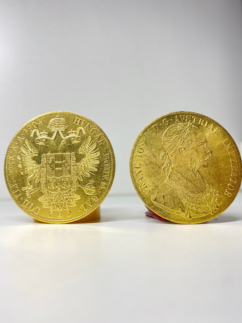 Franz Joseph I Austrian 4 Ducat gold plated coin REPLICA 1pcs golden austrian empire coin image 1