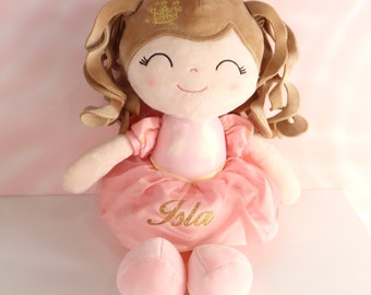 Personalised Soft Doll | Princess Dolls | First Baby Doll | Dolls with Name | New Baby Gift | Doll for Baby Girls | Gift for Little Girls