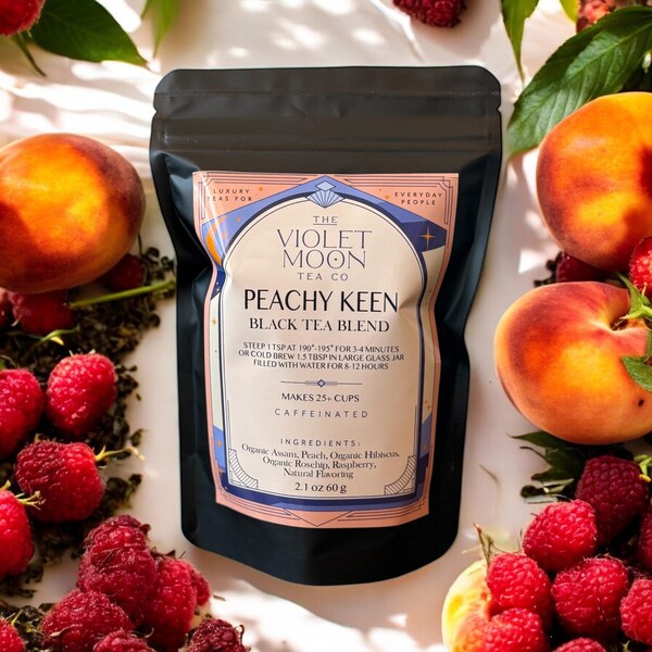 Peach, Raspberry "Peachy Keen" Black Tea Blend