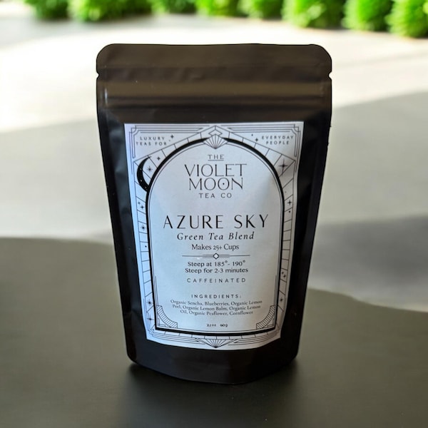 Lemon Blueberry Sencha Green Tea: Organic Lemon Balm, Vegan