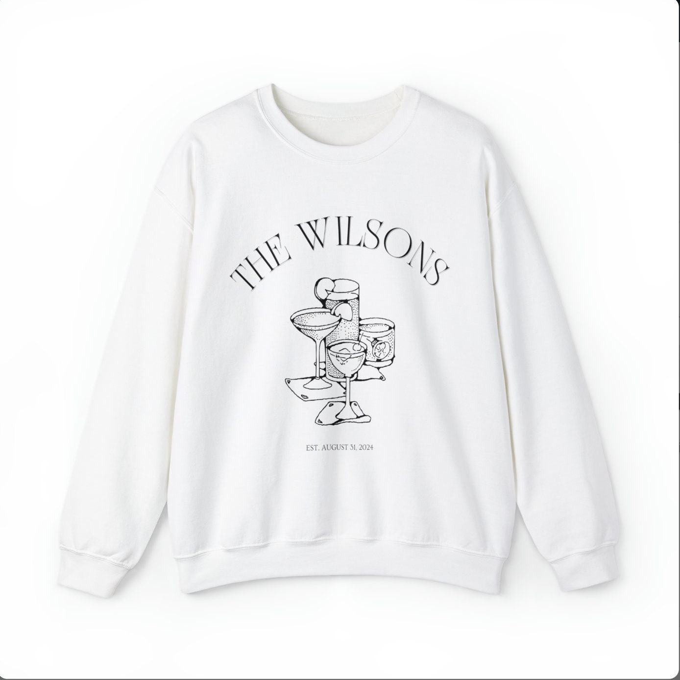 Customized Bachelorette Bridal Shower Wedding Merch Crewneck Sweatshirt