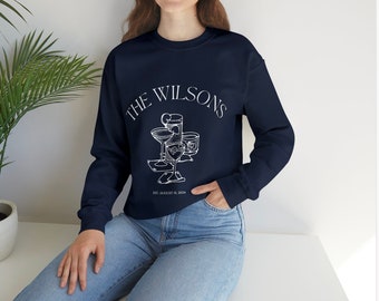 Customized Bachelorette Bridal Shower Wedding Merch Crewneck Sweatshirt