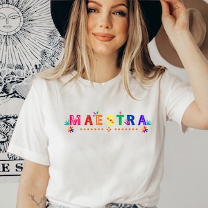 Maestra Shirt,Maestra Shirt,Spanish Teacher shirt,Maestra Bilingue,Bilingual Teacher,Mexican shirts,Latina shirt,Maestra Folk,