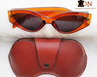 Genuine Leather Glasses Case, Glasses case Leather, Glasses Case Handmade, Personalized Leather Case, Sunglasses Cover, Eyeglasses Case