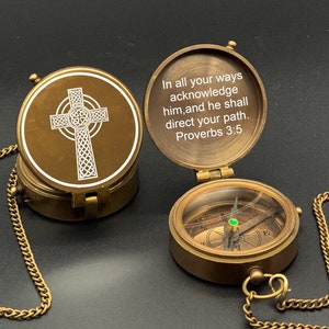 Personalized Compass For First Communion Gift, Baptism Gift, Personalized Compass, Baptism compass, Engraved Compass, Confirmation Gift
