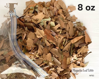 Southern Magnolia Leaf Litter, Cracked Dried Magnolia Leaf Compost, for Terrariums, Vivariums, Reptile Beds, Pet Habitat, Aquarium Botanical