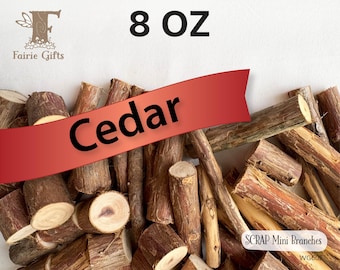 SCRAP Mini Wood Sticks 8 oz, Cedar Branches, Small Sticks in Assorted Sizes, Rustic Craft Sticks, Twigs Bundle