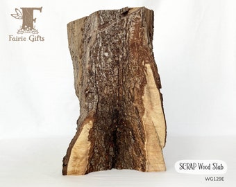 SCRAP Wood Slab, Seconds Wood for Crafts, Decorative Hardwood, Natural Tree Supply, Rustic Wood Stump, Sturdy Wood, Bark Log