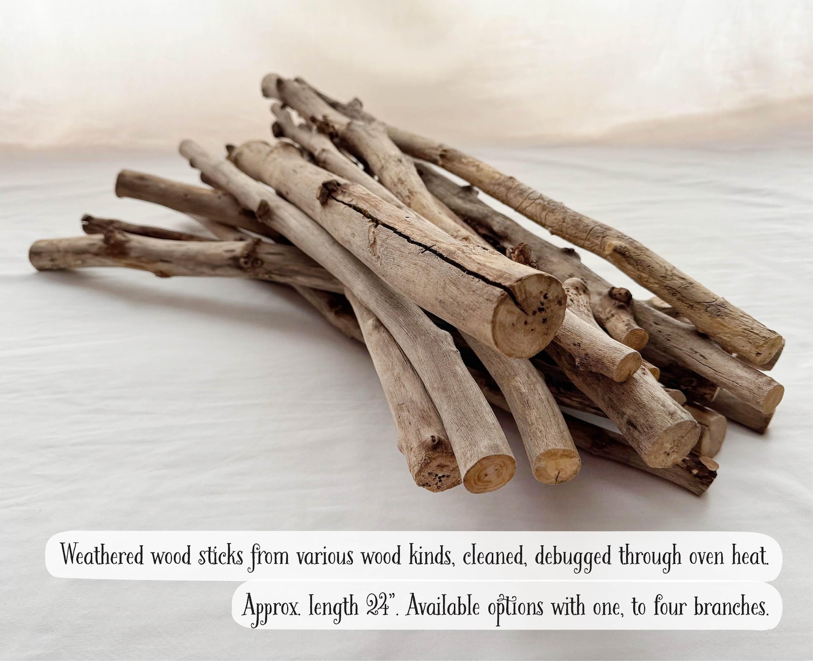Weathered Wood Sticks 2 Ft, Driftwood Branches for Crafts, Wall ...