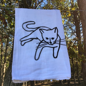 Cat, on 100% cotton towels