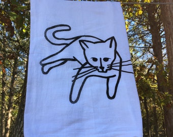 Cat, on 100% cotton towels