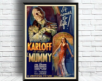 Mummy Poster Boris Karloff - Etsy