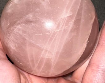 large rose quartz sphere