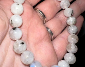 rainbow moonstone beaded bracelet