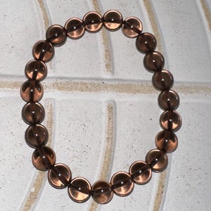 Smokey quartz crystal beaded bracelet