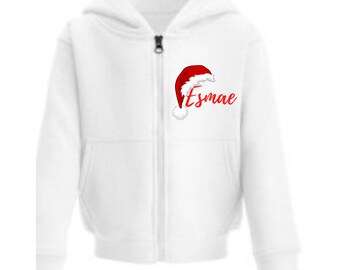 santa zip up hoodie