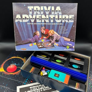 Vintage Board Game Trivia Adventure 1983 Family Fun Pressman Retro Complete 80s