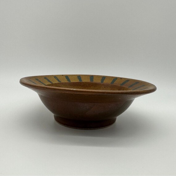 装飾的な模様の陶器ボウル アート陶器ボウル 手作り トカゲ 太陽 砂漠の太陽 南西部 サービング