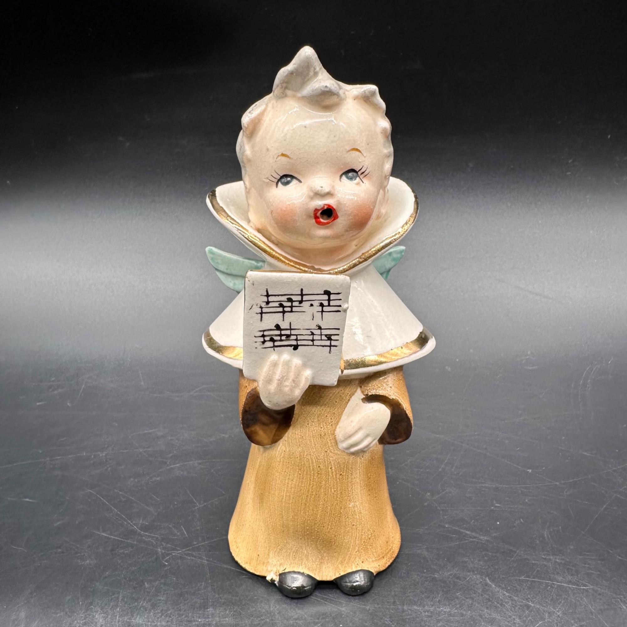 イタリア ＩＥＩ陶器製 天使の置物 シンバル 金彩装飾 Japan Ceramic Angels - Etsy