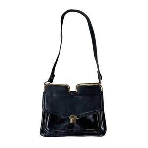 Vintage Coach Shoulder Bag 1997 4164 Bedford Flap Black Leather