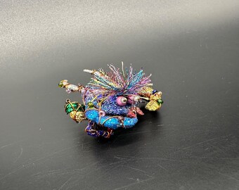 ラインストーンのカニのブローチ。{D3-122#000378} - Etsy 日本