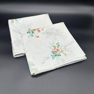 Vintage King Size Pillowcases Floral Lady Pepperell USA 1980s Flowers Cottage