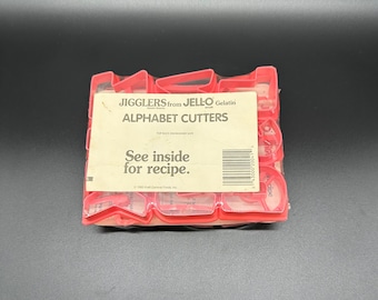 Vintage Jello Jiggler Cutters ABCs Alphabet Red 1993 Kraft