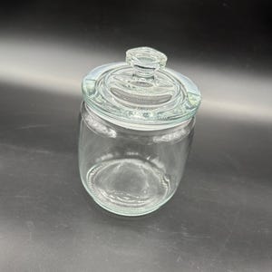 Vintage Clear Glass Canister Apothecary Jar Retro Storage Container Versatile