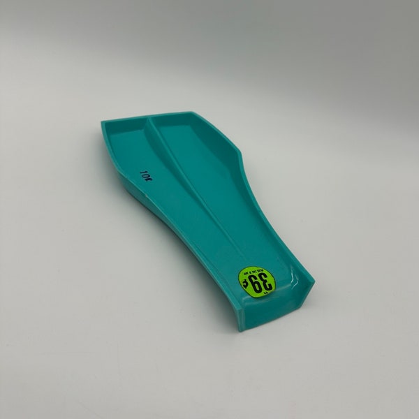 Vintage Spoon Rest Double New Old Stock Teal Plastic 1970s Retro Kitchen