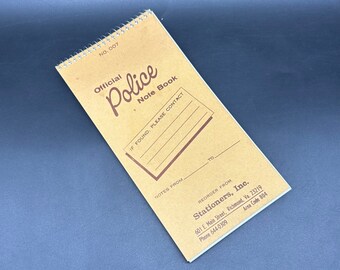 Vintage Official Police Notebook 007 Stationeers Richmond Virginia Spiral Notepad