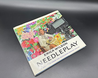 Vintage Needleplay Book Hardback Erica Wilson Crewel Embroidery Coffee Table Decor
