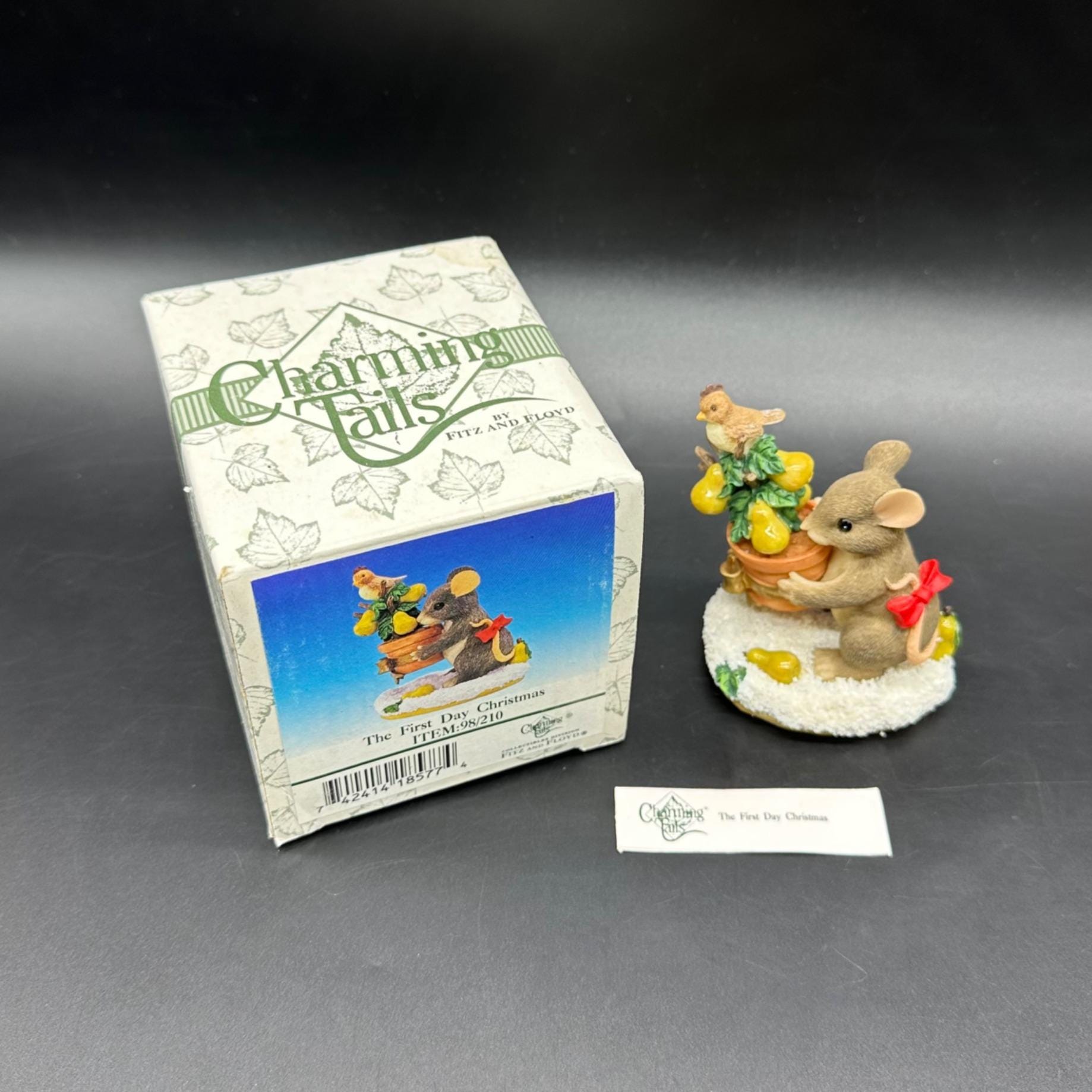 Vintage Fitz and Floyd Charming Tails 1999 Figurine 12 Days of