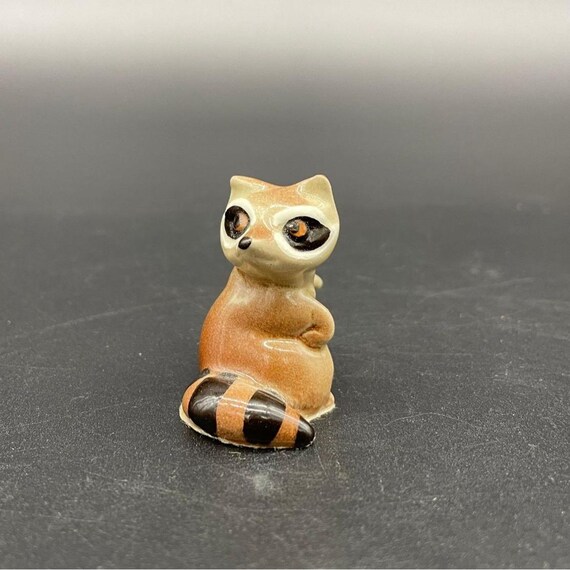 Vintage Hagen Renaker Miniature Raccoon Figurine Trash Panda A-163