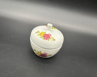 ヴィンテージミニフラワー小物入れ | 台湾陶器のバラ | 花の転写記念品