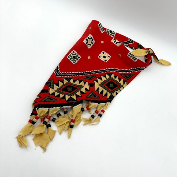 Vintage Bandanna Neckerchief Western Tribal Handm… - image 1
