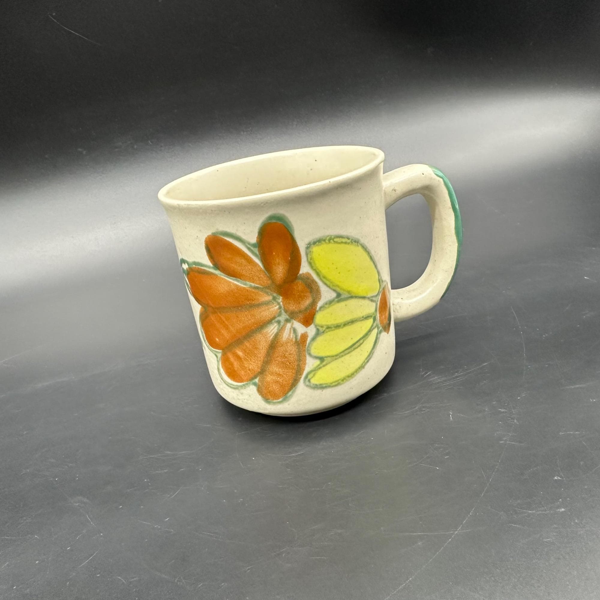 Vintage Stoneware Coffee Mug Hand Painted Daisy Floral Yellow Flower Retro  Cup - Etsy