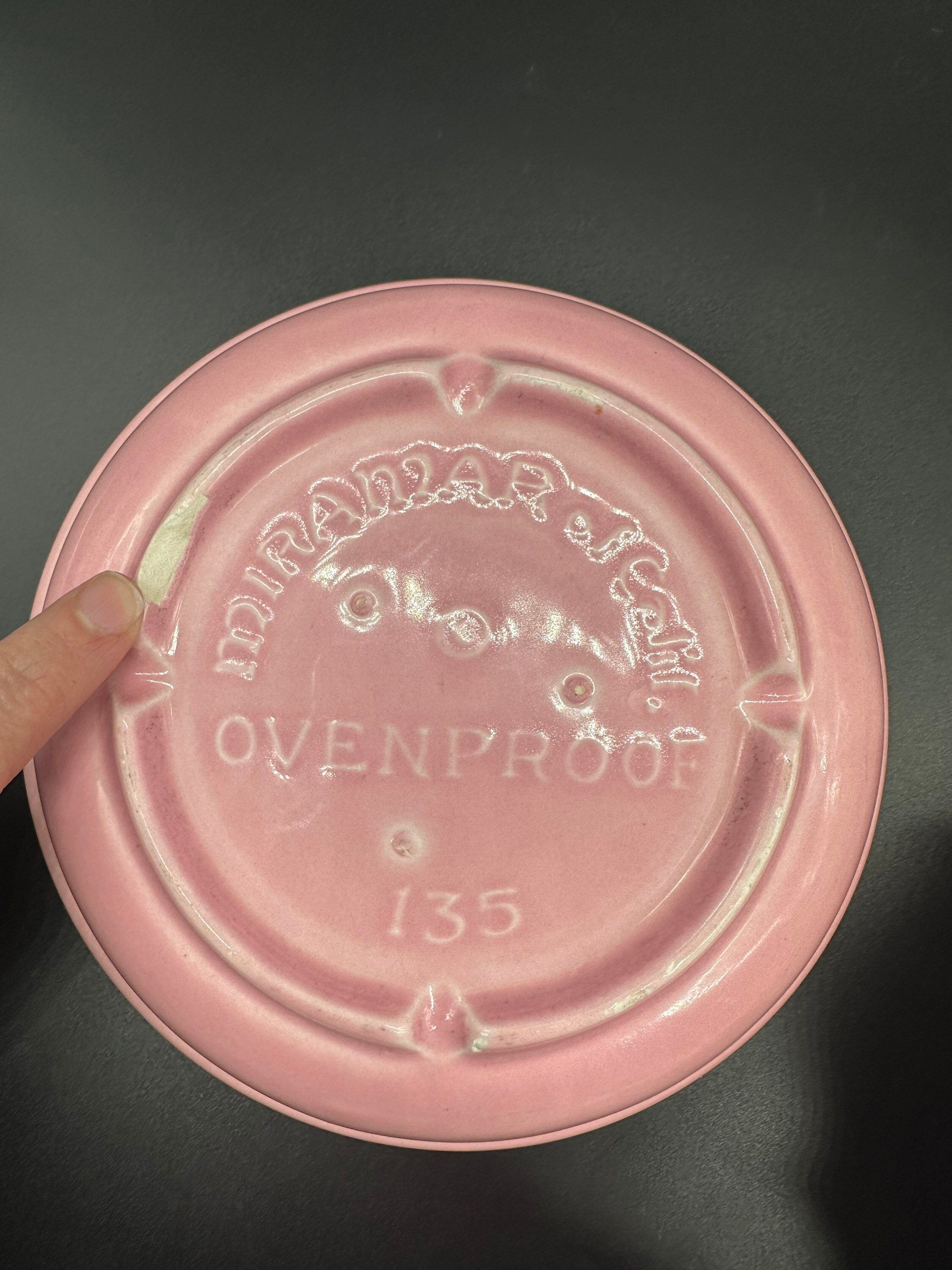 Vintage Atomic Casserole Dish Wire Holder Miramar Pottery Etsy