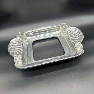 Mexikanskt tenngrytställ, grytunderlägg, snäckskal, nautiska snäckskal, 8 x 8