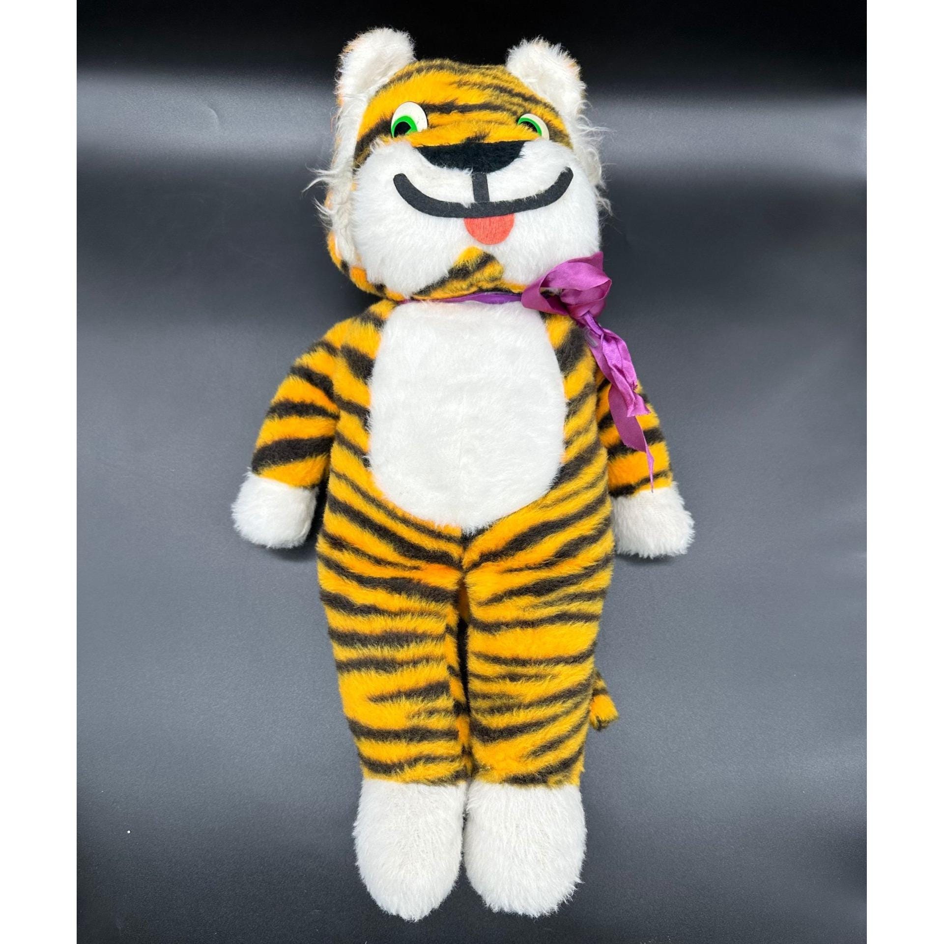 Vintage Stuffed Animal Tiger Plush Beloved Toys 80s Retro Jungle