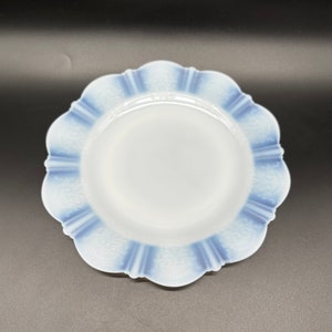 Vintage Dinner Plate MacBeth Evans American Sweetheart Monax White Scalloped Edge Fancy
