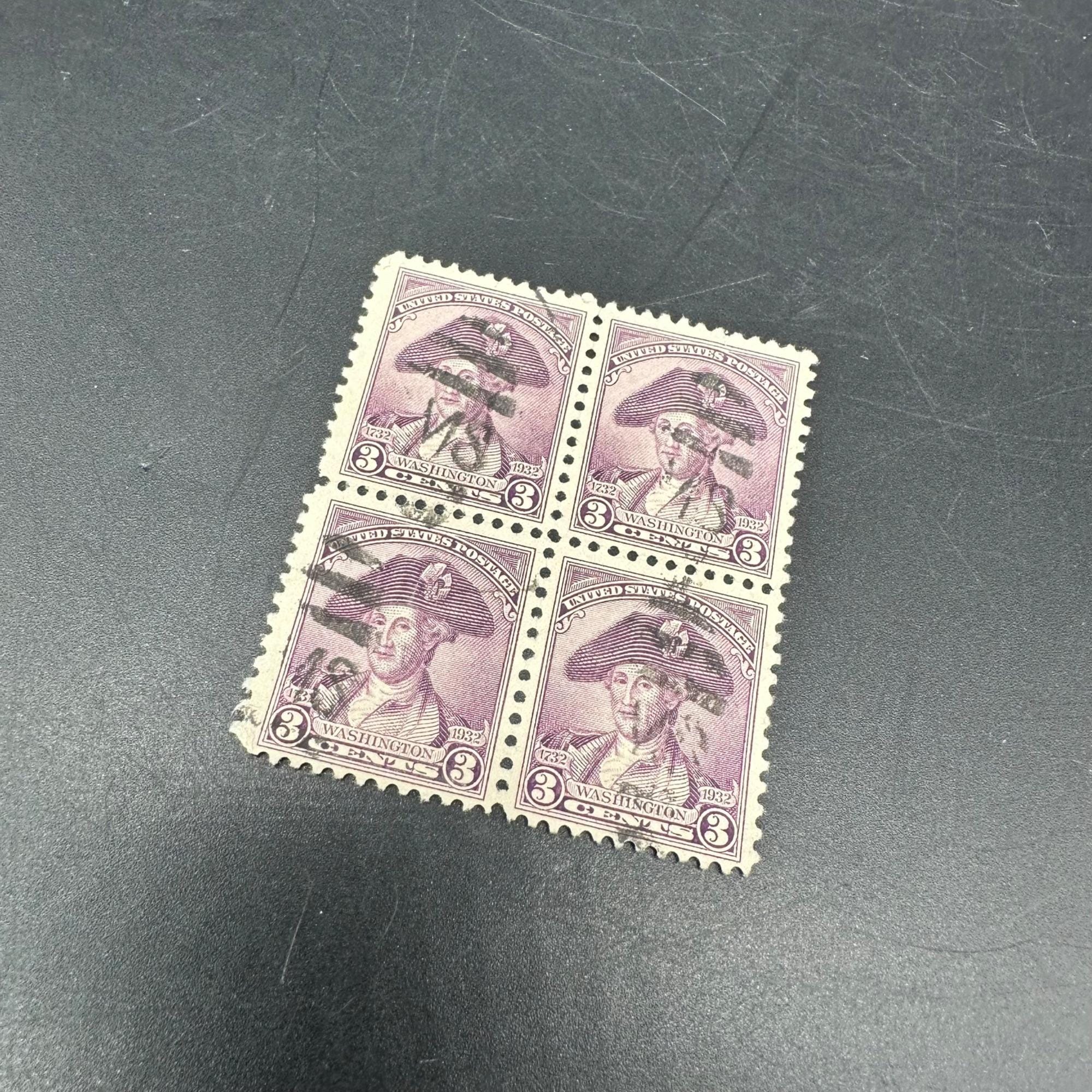 Purple 3 cent george washington stamp - Etsy 日本