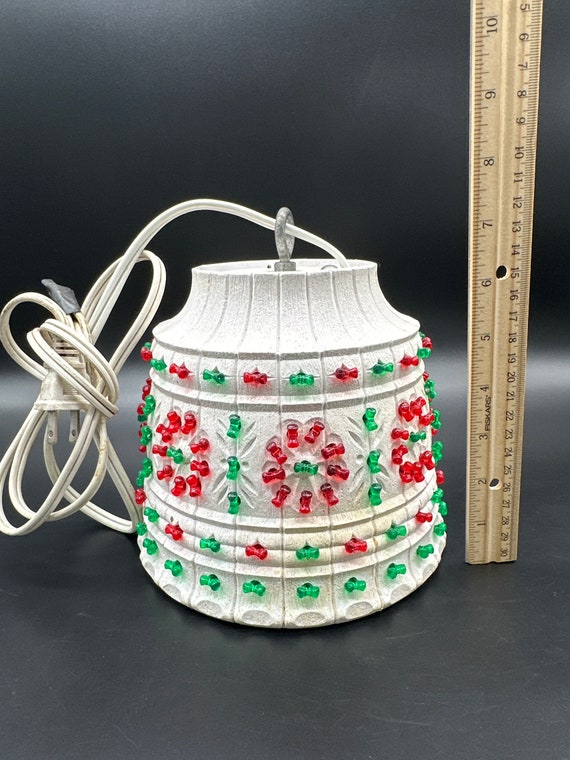 Vintage Lawnware Lamp Hanging Light Camping Outdoor Red Green