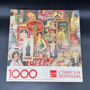 Vintage Coca Cola Nostalgia 1000 Piece Jigsaw Puzzle Springbok 1982 READ